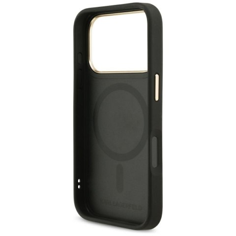 Karl Lagerfeld nakładka Big Strap Karl Metal Logo MagSafe do iPhone 17 Pro czarna