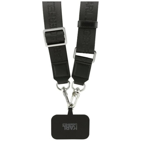 Karl Lagerfeld nakładka Big Strap Karl Metal Logo MagSafe do iPhone 17 Pro czarna