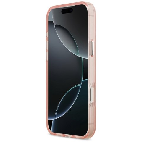 Karl Lagerfeld nakładka IML Aquarelle Choupette & Logo MagSafe do iPhone 17 Pro różowa