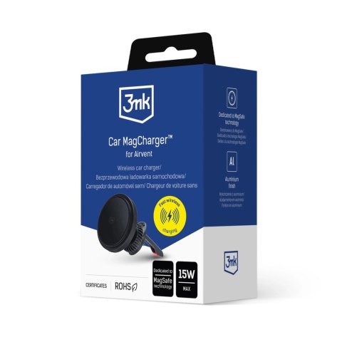 Uchwyt samochodowy 3mk Car MagCharger do kratki nawiewu - czarny