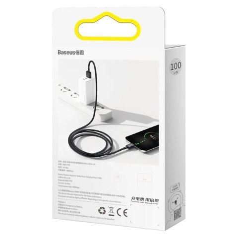 Kabel Baseus Superior USB-A / micro USB 2A 1m - czarny