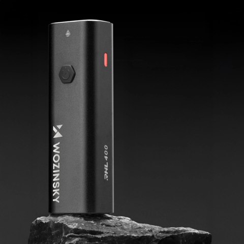 Zestaw lampek rowerowych Wozinsky WSBLB2 przednia (400 lm) USB-C i tylna USB micro - czarny