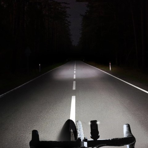 Zestaw lampek rowerowych Wozinsky WSBLB2 przednia (400 lm) USB-C i tylna USB micro - czarny