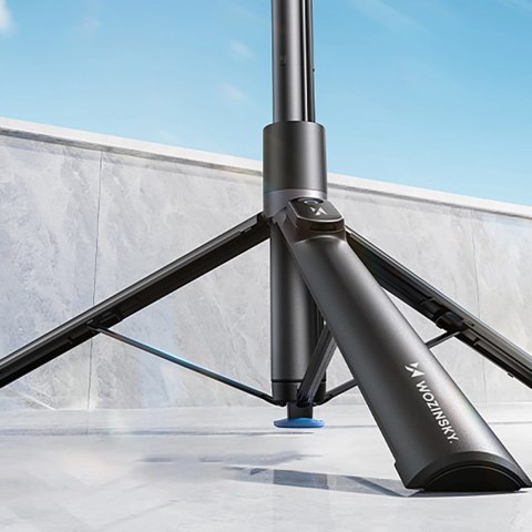 Premium selfie stick Wozinsky WRZP1 z automatycznie rozkładanymi nóżkami, funkcja statywu, 1,7m - czarny