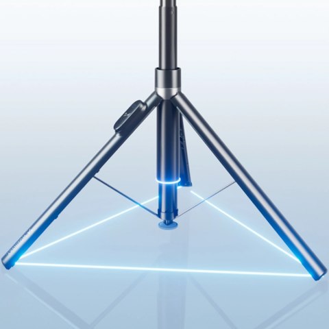 Premium selfie stick Wozinsky WRZP1 z automatycznie rozkładanymi nóżkami, funkcja statywu, 1,7m - czarny