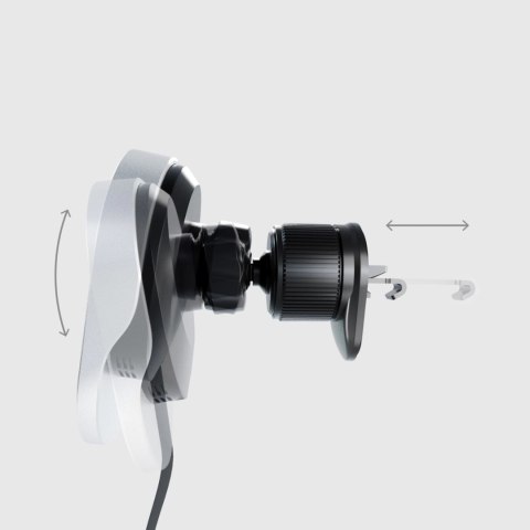 Uchwyt na smartfona z ładowarką bezprzewodową SBS TESUPP15WRETRACABL ze zwijanym kablem kompatybilny z MagSafe - czarny