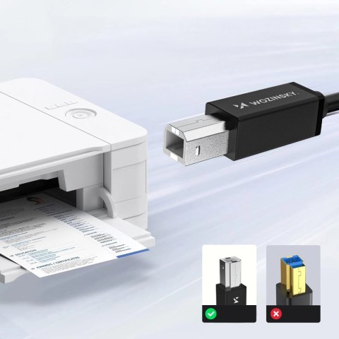 Kabel Wozinsky WKDDY2S USB-B - USB-C 2m - czarny
