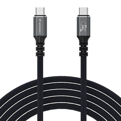 Kabel Wozinsky WPS-UY42S USB-C Thunderbolt 4 240W 2m 4K - czarny