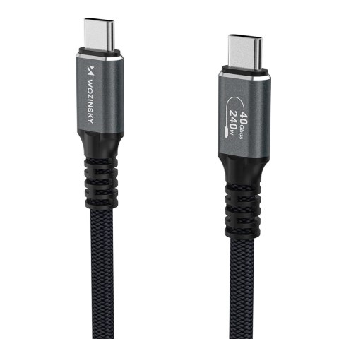 Kabel Wozinsky WPS-UY42S USB-C Thunderbolt 4 240W 2m 4K - czarny
