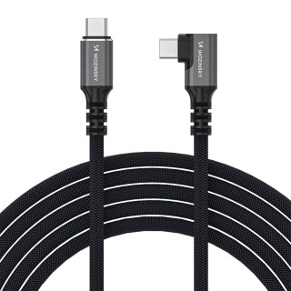 Kabel kątowy Wozinsky WPS2-UY41S USB-C Thunderbolt 4 240W 2m - czarny
