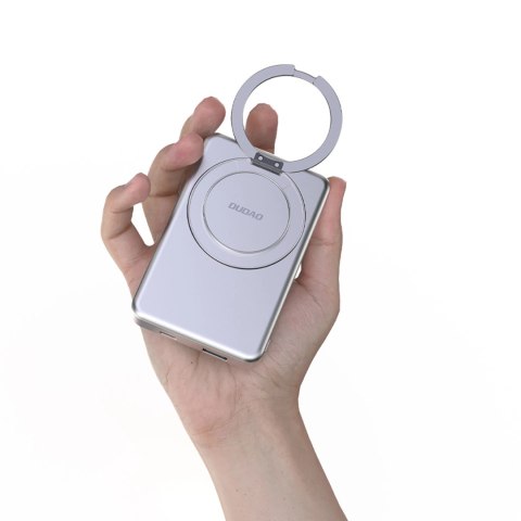 Powerbank Dudao K28S 20W PD 5000mAh z MagSafe i podstawką - srebrny