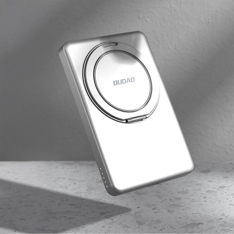 Powerbank Dudao K28S 20W PD 5000mAh z MagSafe i podstawką - srebrny