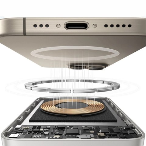 Powerbank Dudao K28S 20W PD 5000mAh z MagSafe i podstawką - srebrny