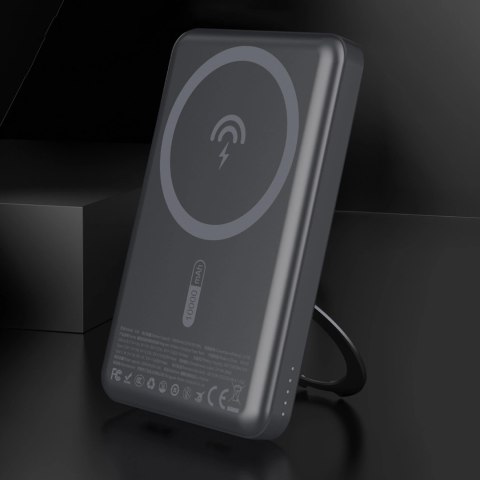 Powerbank Dudao K28S 20W PD 5000mAh z MagSafe i podstawką - szary