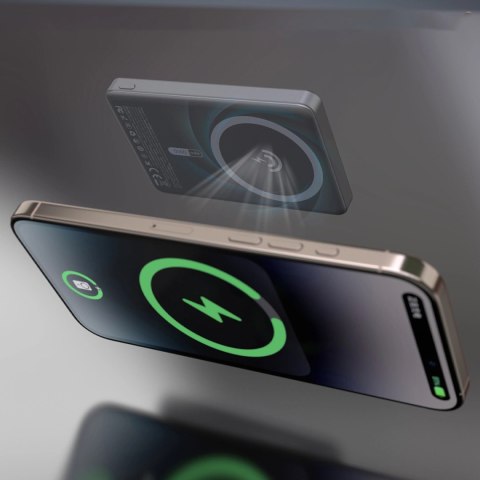 Powerbank Dudao K28S 20W PD 5000mAh z MagSafe i podstawką - szary