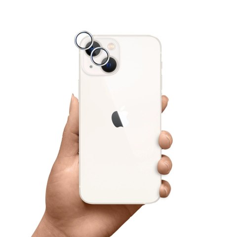 Szkło na obiektyw 3mk HARDY Lens Protection Pro do Apple iPhone 15 / 15 Plus - srebrne