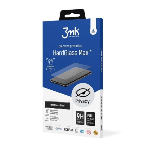 Szkło prywatyzujące 3mk HardGlass Max Privacy Black na Samsung Galaxy S25 Edge