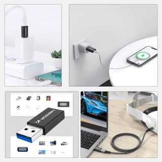 Adapter Wozinsky WAAC-01 USB-A - USB-C OTG - czarny