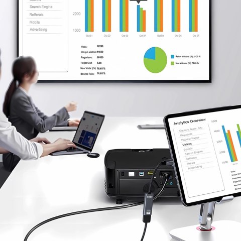 Adapter Wozinsky WACH-01 USB-C - HDMI 4K 60Hz - czarny