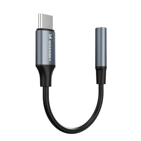 Adapter Wozinsky WACM-01 USB-C - mini jack 3,5mm - czarny