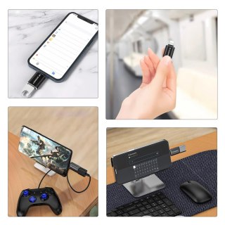 Adapter Wozinsky WALA-01 Lightning - USB-A OTG - czarny