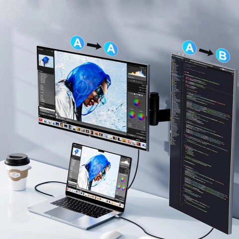 Kabel Wozinsky WCCH-01 USB-C - HDMI 4K 60Hz 1,8m - czarny