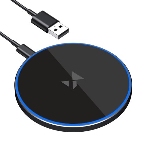 Ładowarka indukcyjna Wozinsky WLI-01Y 15W Qi z kablem USB-C - czarny