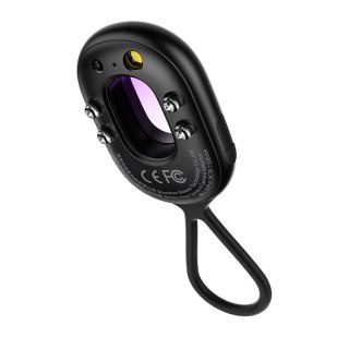 Wykrywacz ukrytych kamer Baseus Heyo Series II z alarmem i mini latarką + kabel Baseus Simple USB-A - USB-C - czarny