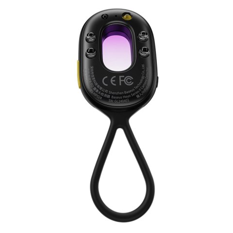 Wykrywacz ukrytych kamer Baseus Heyo Series II z alarmem i mini latarką + kabel Baseus Simple USB-A - USB-C - czarny