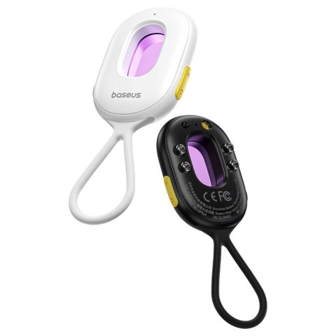 Wykrywacz ukrytych kamer Baseus Heyo Series II z alarmem i mini latarką + kabel Baseus Simple USB-A - USB-C - czarny