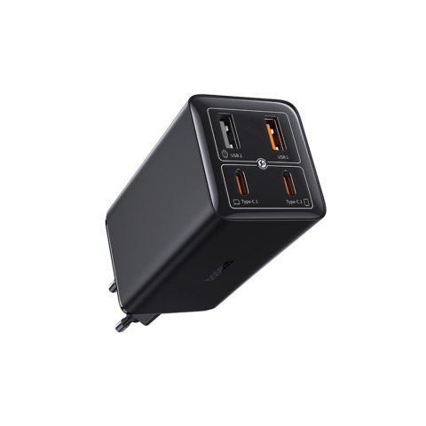 Ładowarka Baseus GaN6 Pro 100W 2 x USB-C 2 x USB-A z czarnym kablem USB-C 100W 1m - czarna