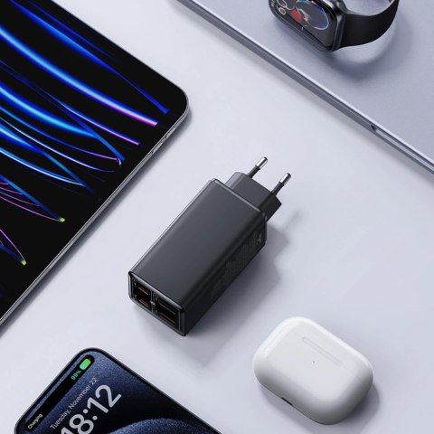 Ładowarka Baseus GaN6 Pro 100W 2 x USB-C 2 x USB-A z czarnym kablem USB-C 100W 1m - czarna