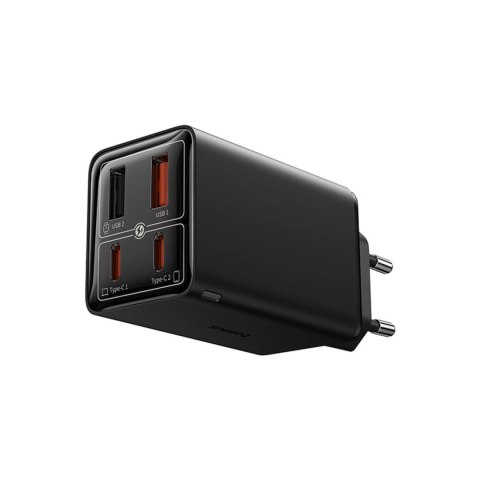 Ładowarka Baseus GaN6 Pro 65W 2 x USB-C 2 x USB-A z czarnym kablem USB-C 100W 1m - czarna