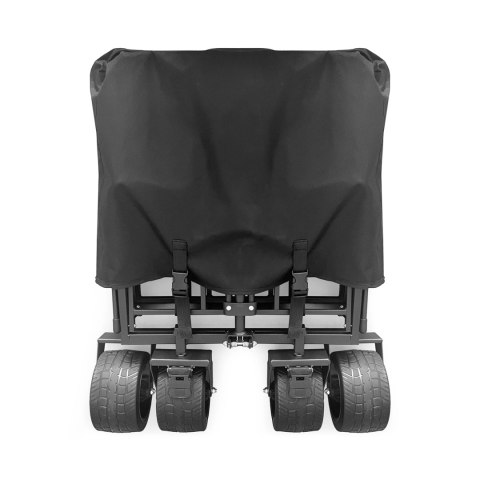 Wózek Wozinsky WZP-100 plażowy, turystyczny, ogrodowy, wytrzymały, szerokie koła, z siatką bezpieczeństwa do 100 kg - czarny