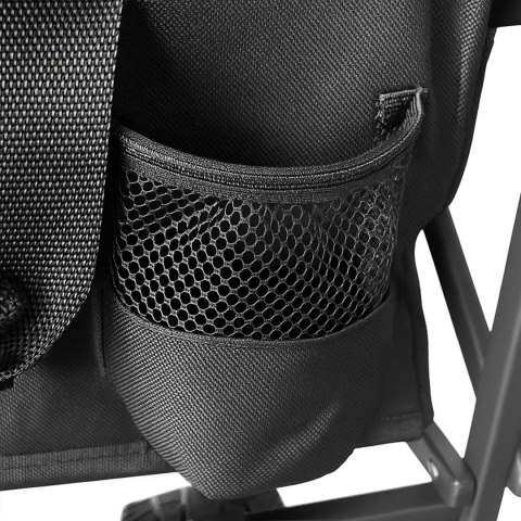 Wózek Wozinsky WZP-100 plażowy, turystyczny, ogrodowy, wytrzymały, szerokie koła, z siatką bezpieczeństwa do 100 kg - czarny