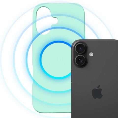 Etui 3mk Hardy MagSilicone na Apple iPhone 16 Plus - miętowe Etui 3mk Hardy MagSilicone na Apple iPhone 16 Plus - miętowe