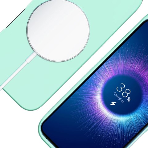 Etui 3mk Hardy MagSilicone na Apple iPhone 16 Plus - miętowe Etui 3mk Hardy MagSilicone na Apple iPhone 16 Plus - miętowe