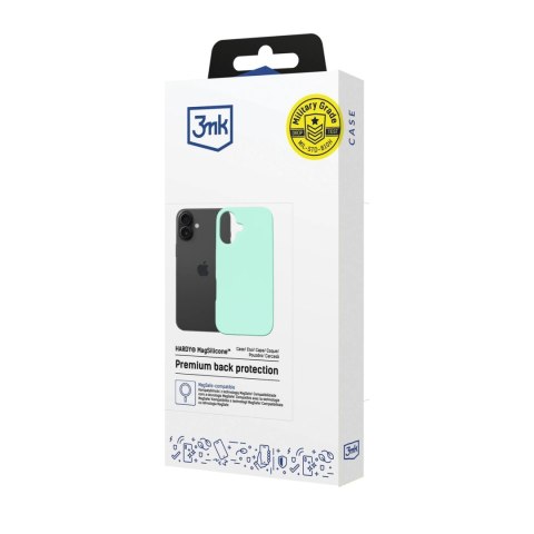 Etui 3mk Hardy MagSilicone na Apple iPhone 16 Plus - miętowe Etui 3mk Hardy MagSilicone na Apple iPhone 16 Plus - miętowe
