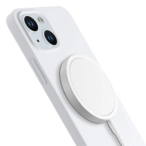 Etui 3mk Hardy Silicone MagCase na iPhone 15 Plus - białe Etui 3mk Hardy Silicone MagCase na iPhone 15 Plus - białe