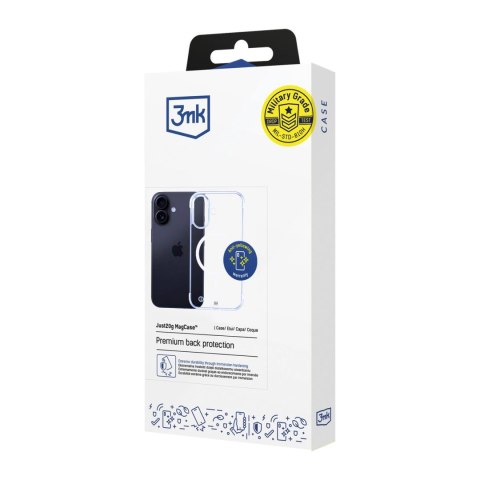 Etui 3mk Just20g MagCase na iPhone 16 - przezroczyste Etui 3mk Just20g MagCase na iPhone 16 - przezroczyste