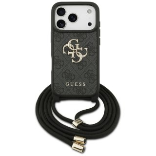 Etui Guess 4G Big Logo Cord Stap Crossbody na iPhone 17 Pro - czarne