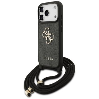 Etui Guess 4G Big Logo Cord Stap Crossbody na iPhone 17 Pro - czarne