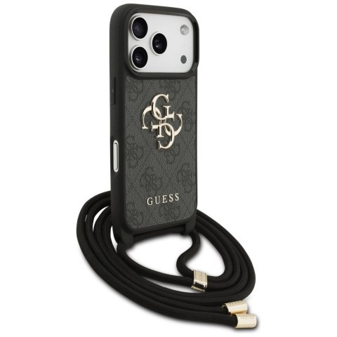 Etui Guess 4G Big Logo Cord Stap Crossbody na iPhone 17 Pro - czarne