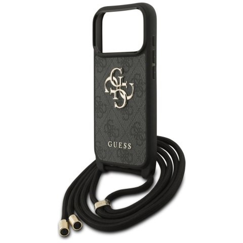 Etui Guess 4G Big Logo Cord Stap Crossbody na iPhone 17 Pro - czarne