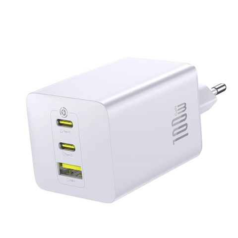 Ładowarka sieciowa Baseus EnerFill FE11 2 x USB-C / USB-A 100W - biała