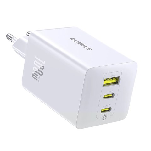 Ładowarka sieciowa Baseus EnerFill FE11 2 x USB-C / USB-A 100W - biała