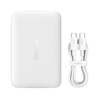 Powerbank Baseus EnerFill FM11 Ultra-Mini 10000mAh 22,5W kompatybilny z MagSafe z kablem Baseus Simple USB-C 20V/3A 30cm - biały