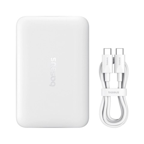 Powerbank Baseus EnerFill FM11 Ultra-Mini 10000mAh 22,5W kompatybilny z MagSafe z kablem Baseus Simple USB-C 20V/3A 30cm - biały