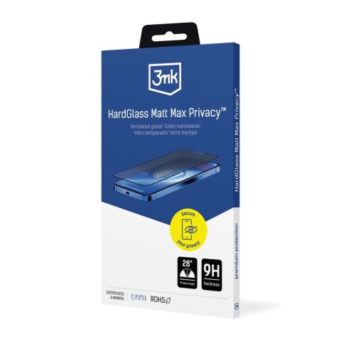 Szkło hartowane 3mk Hardglass Matt Max Privacy na iPhone 17 Pro Szkło hartowane 3mk Hardglass Matt Max Privacy na iPhone 17 Pro