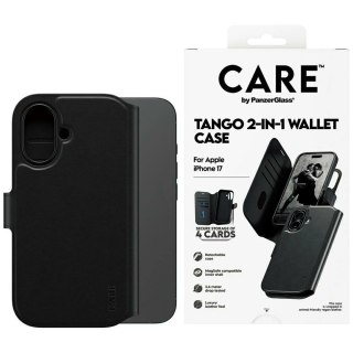 Etui CARE by PanzerGlass Feature Tango 2w1 Wallet Case MagSafe na iPhone 17 - czarne